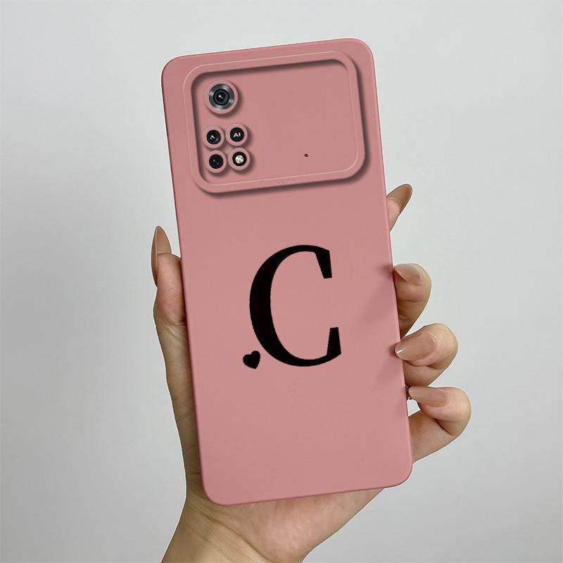 For Xiaomi Poco M4 Pro 4G Case Cute Couple Letters Cover Soft Silicone Phone Case For Xiaomi Poco M4 Pro M4Pro 4G Fundas Bumper