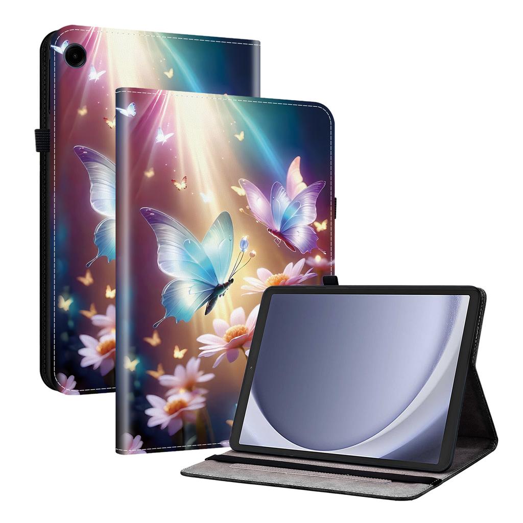 Кожаный чехол для Samsung Galaxy Tab A11 с принтом, подставка, чехол для планшета с отделениями для карт
