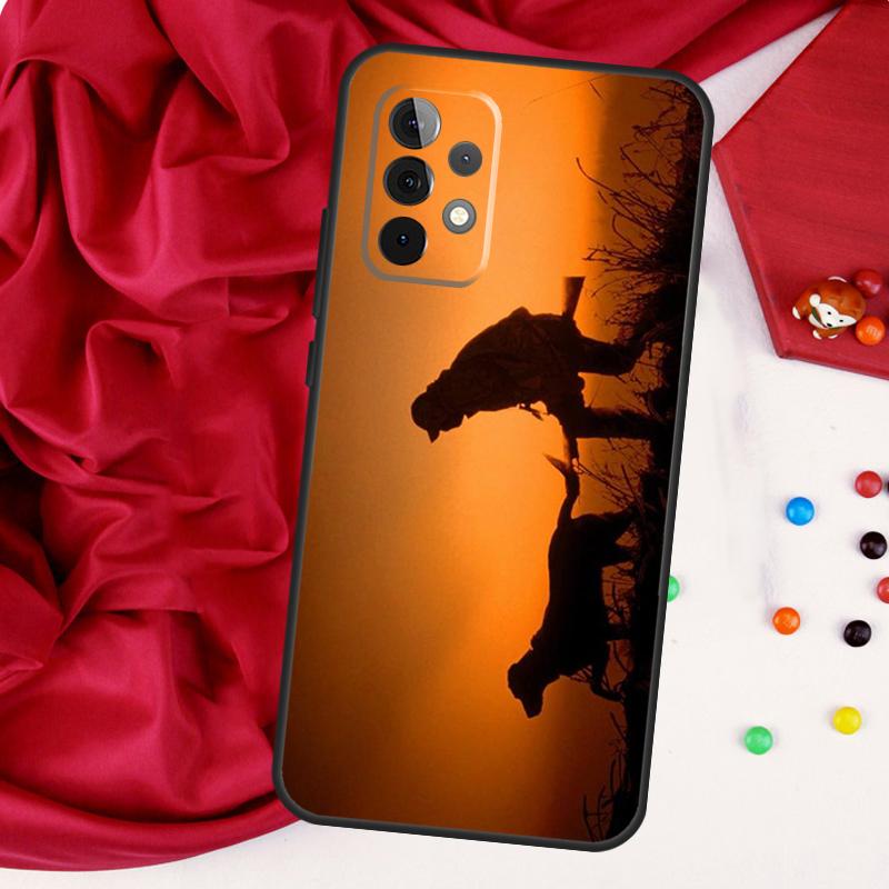 Hunter Man Fishing Dog For Samsung Galaxy A55 A53 A33 A13 A35 A15 A36 A56 A26 A16 A22 A32 A52 A54 A34 A06 A05 Case