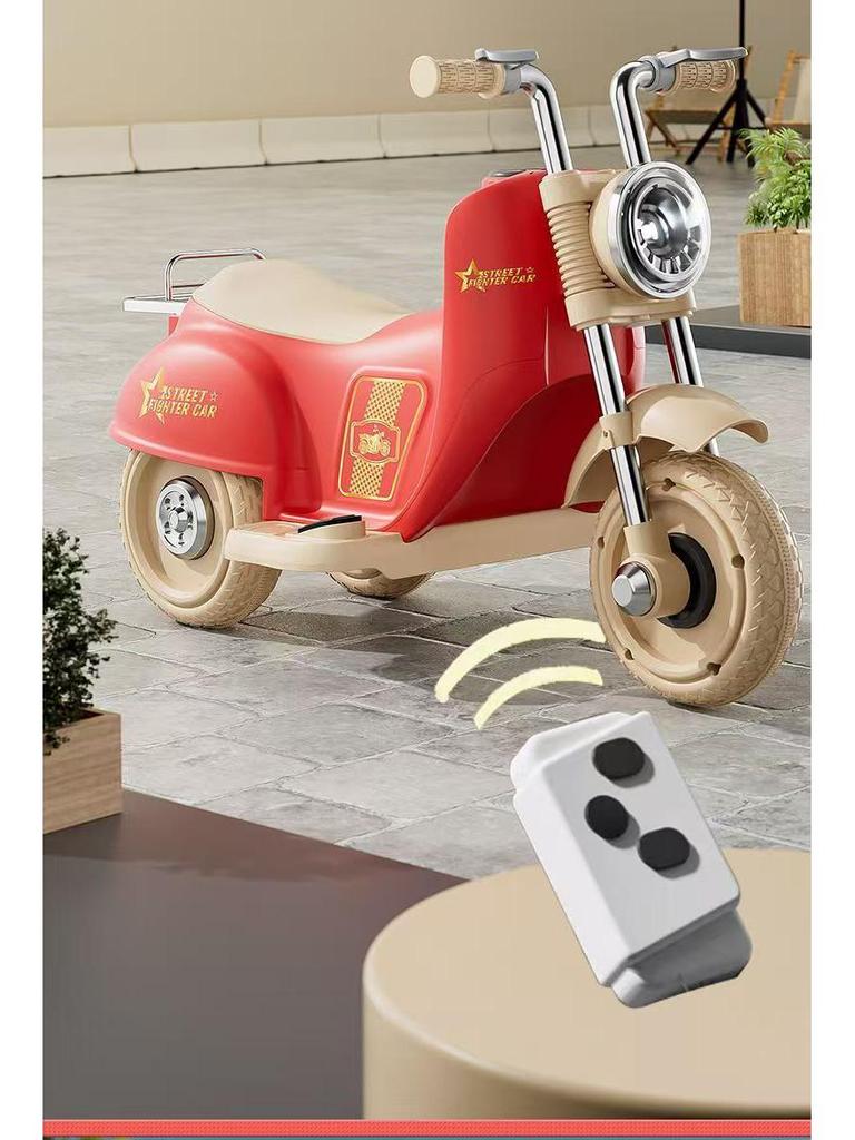 Перезаряжаемый детский электрический трехколесный велосипед - Мотоцикл на радиоуправлении для мальчиков и девочек.