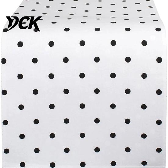 Anti-wrinkle Table Runner for Coffee Modern Geometric Runner, Black And White Checkered Stylish Pattern 72 Inch Striped Dining Decor Decorative