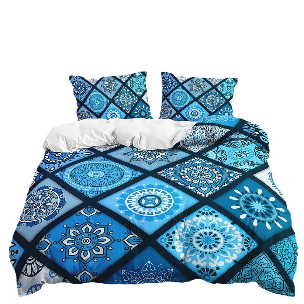 Трехпредметный богемный плед на пододеяльник, двухпредметный комплект постельного белья