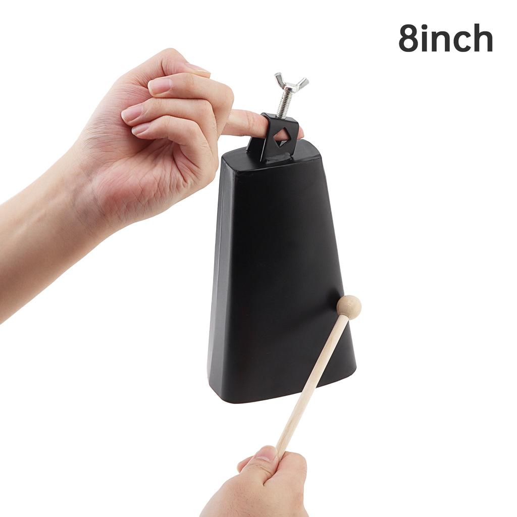 Сверхпрочный металлический железный ковбелл перкуссионный инструмент 6 8 дюймов крепление на обод барабана вверх-вниз включает ключ для настройки ручная перкуссия шумовой инструмент