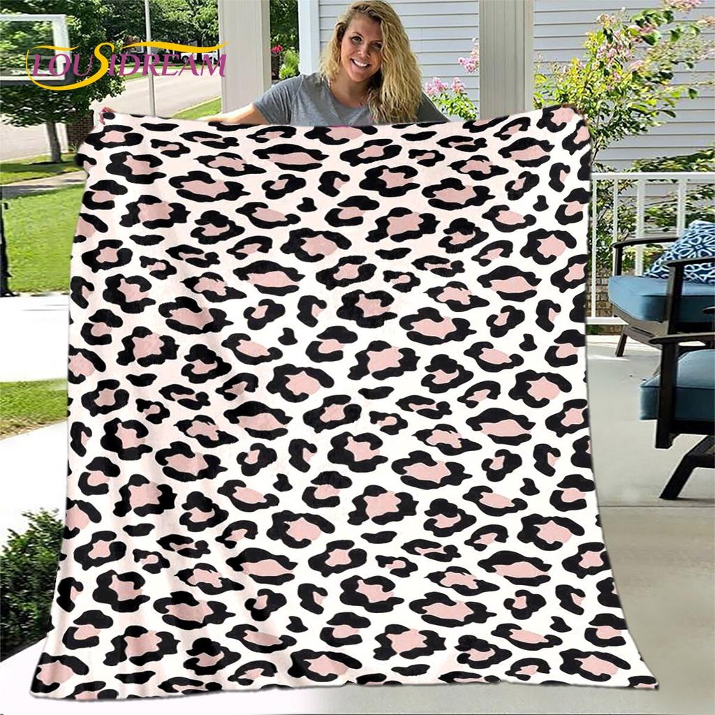 Классическое одеяло с леопардовым принтом, фланелевое одеяло, теплое одеяло для гостиной, спальни, кровати, дивана, подарок для путешествия