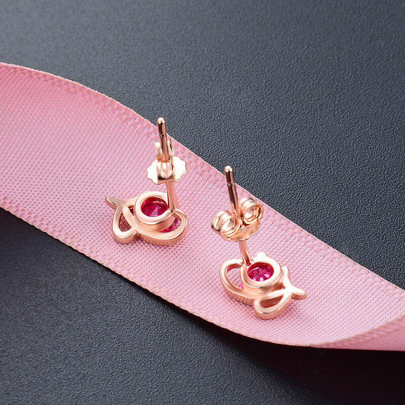 Tancise Classic 925 Silver Stud Earrings with Gemstone for Women Butterfly Shape Earring Fine Jewelry Wedding Party Gift