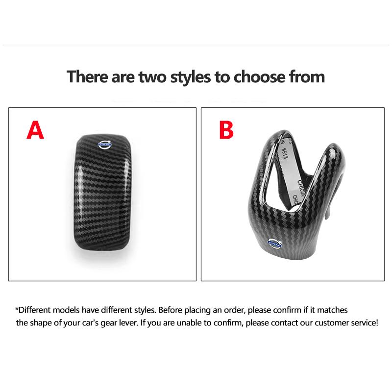 Carbon Fiber Car Shift Lever Cover Sticker Decorative Accessories For Volvo XC60 XC40 XC90 S60 S90 V60 V90 Promotion Hot Sale