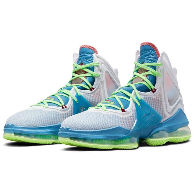 Nike Мужские кроссовки LeBron 19 Tropical Blue Dutch-Blue Pomegranate DC9339-400