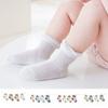 4Pairs Cotton Baby Ruffle Socks Hollow Toddle Short Socks Cute Kids Mesh Tube Socks  First Walkers