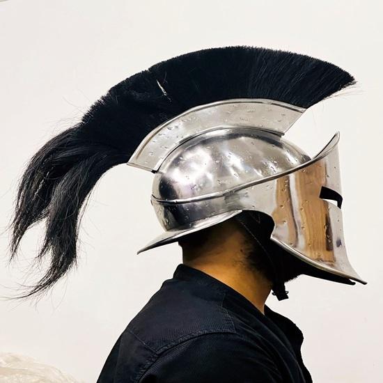 300 Spartan Helmet Silver Medieval Steel Helmet With Inner Liner Best Gift For Him