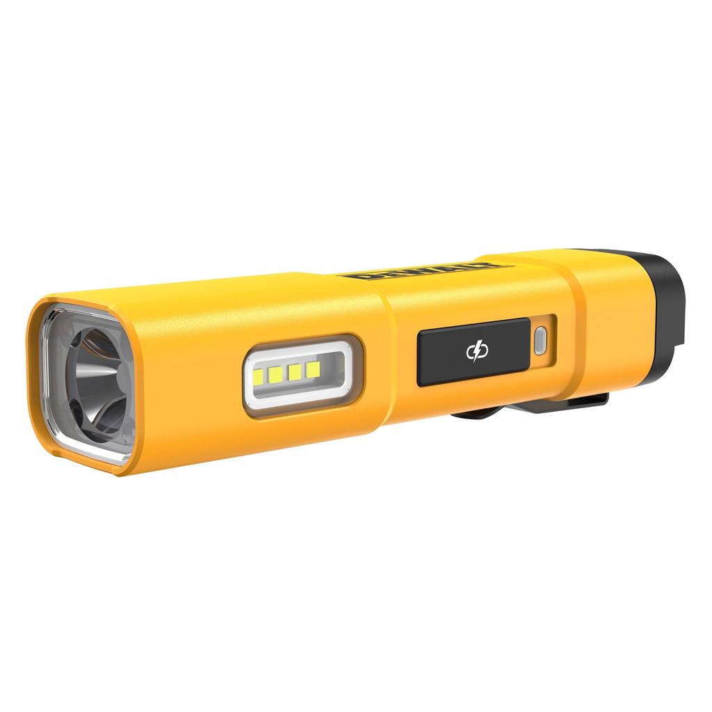 DeWalt LED Maximum Brightness 1000 IP54 Dustproof and (DEWALT) Flashlight, Rechargeable, Lumens, Waterproof, DCL183-XJ
