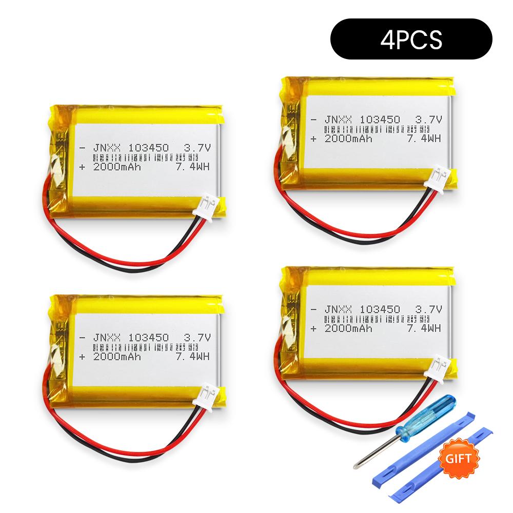 Rechargeable 3.7V 2000mAh Li-Po Battery 103450 Lithium Polymer Battery Li-Po Li Ion Lipo Cells For GPS MP3 MP4 Driving Recorde