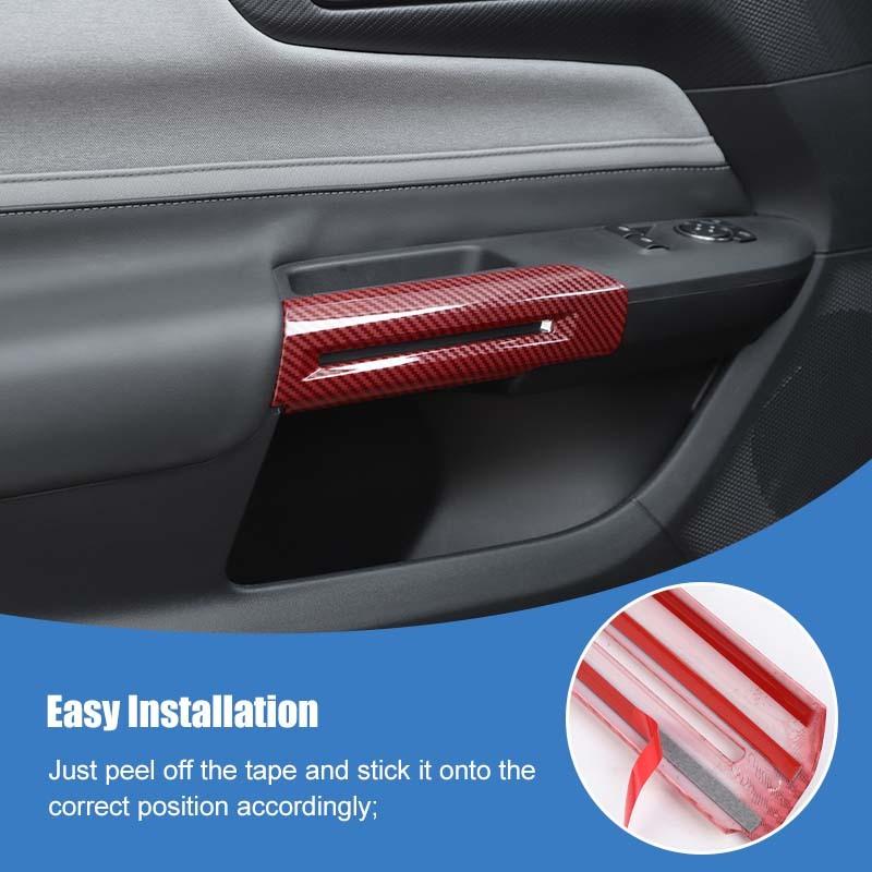 ABS Interior Door Handle Decoration Cover Sticker Fit Ford Mustang 2015 Up Interior Accessories