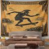 "Ancient Warrior Skateboarding Illustration" Pattern Wall Hanging Tapestry Decorative Tapestry Home Decor for Bedroom and Living Room