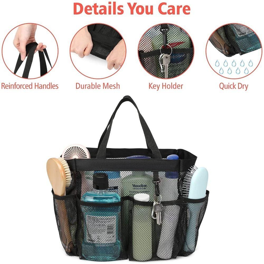Shower Bag Dorm Beach College Dorm Large Capacity Storage Bag Tote Bag Mesh Shower Bag Wash Bag