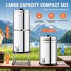 Gravity-fed Water Filter System, 2.25G 304 Stainless-Steel Countertop Water Filtration System, Reduces Lead and up to 99% of Chlorine, with 2 Ceramic