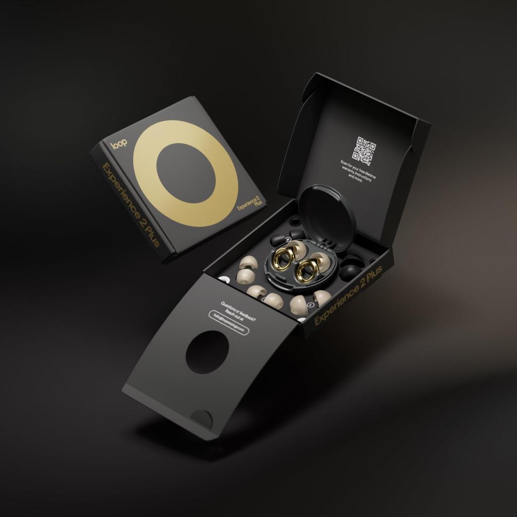 Loop Беруши Experience 2 Plus Сертифицированная защита слуха для живых выступлений и ночной жизни 17 дБ SNR Шумоподавление Беруши для живых выступлений Mute для