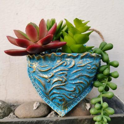 Суккулентный горшок-подвесной держатель для оконных украшений-настенные ретро-горшки для растений в форме сердца-комнатный вертикальный сад-небольшие горшки для растений