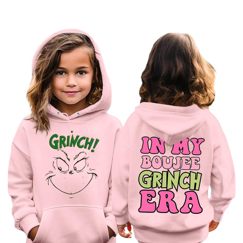 Рождественская детская толстовка с длинным рукавом, легкая повседневная толстовка с капюшоном, свободная, удобная детская толстовка