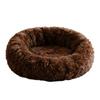 Round Pet Nest Bed Fuzzy Cat Bed Calming Donut Bed with Non-Slip Bottom Washable Fluffy Dog Bed for Small Medium Dogs And Cats