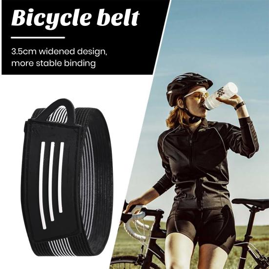 2Pcs Elastic Bike Ankle Leg Wrap Cycling Safety Bind Pants Bands Extra Wide Stretchable Secure Ankle Strap for Cycling Jogging Camping Running