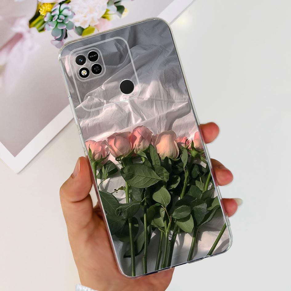 For Xiaomi Redmi 10A Case New Fashion Flower Butterfly Transparent Silicone Cover For Xiomi Redmi 10A Funda Redmi10a 10 A Bumper