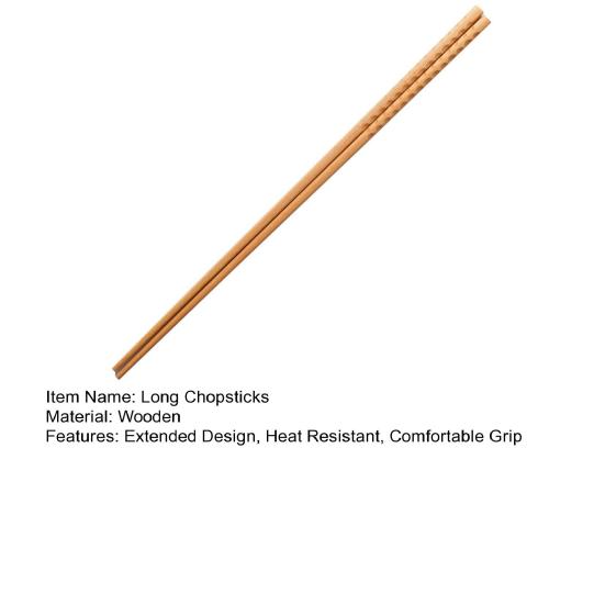 1 пара палочек для еды, термостойкие пищевые нескользящие расширенные деревянные палочки для сбора еды, бытовые палочки для жарки и кулинарии