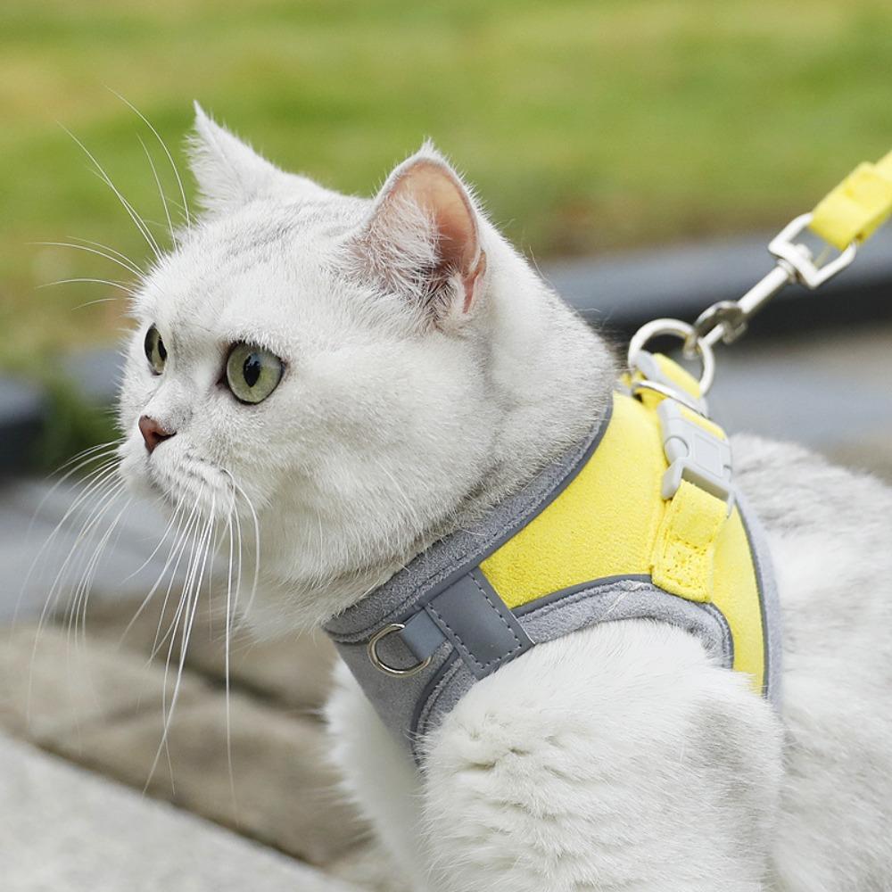 Breathable Cat Harness Vest Reflective Dog Leash Set Cat Supplies Pet Chest Strap  Small Animals