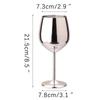 Stainless Steel Goblet Wine Glass Juice Drink Goblet Shatterproof Party Barware Large-Capacity Goblet Bar Accessories