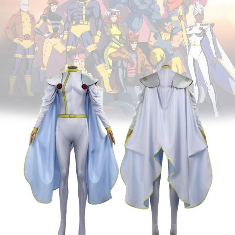 Костюм для косплея Шторм из Людей Икс 97, полный комплект, унисекс, фэнтези, уличная одежда, смесь полиэстера