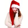Santa Hat Long Xmas Velvet Santa Hat Winter Warm Costume Christmas Party