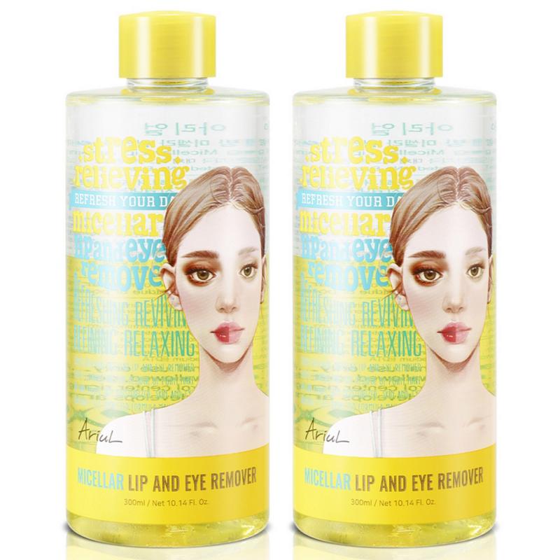 Ariul Relieving Micellar Lip & Eye Remover, 300ml, 2 pcs