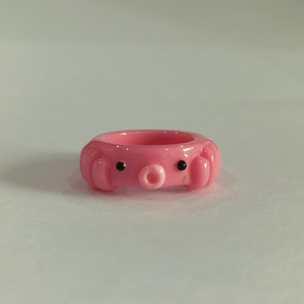 Милое и крутое трендовое кольцо из смолы с лягушкой, простое трехмерное цветное украшение, ювелирное изделие