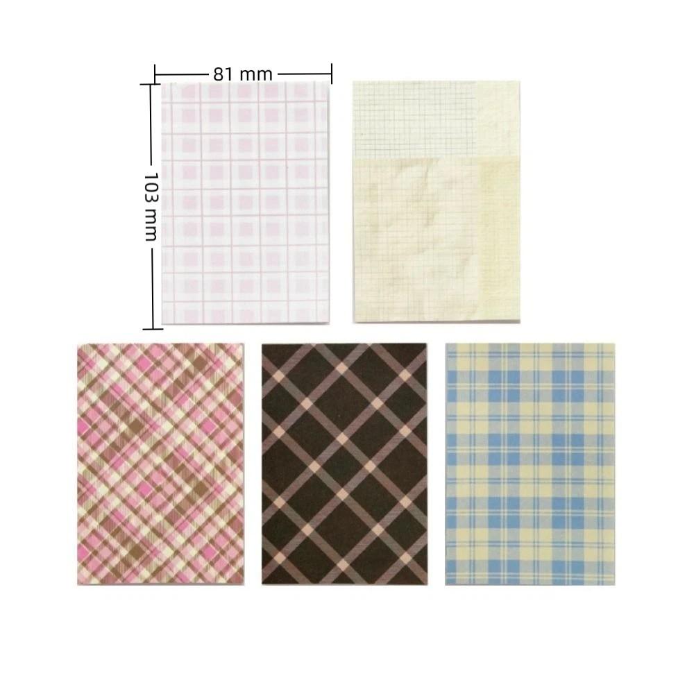 40pcs/pack Plaid Series Scrapbook Material Paper Aesthetic Pastel Collage Materials Vintage Base Paper DIY