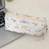Kawaii Pencil Case Korean Style Simple Floral Pencil Pouch For Girl Soft Cotton Large Capacity Stationery Storage Bag