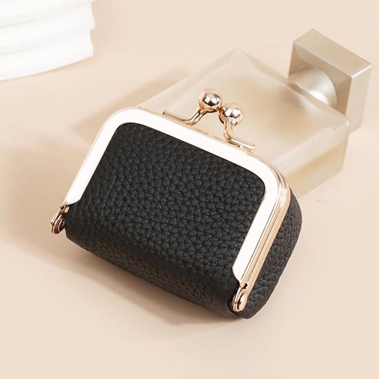 Женский мини-кошелек для монет, ювелирный мешочек, однотонный, с замком-поцелуем, кошелек для мелочи, маленькая сумка для хранения ключей, монет, даты, покупок