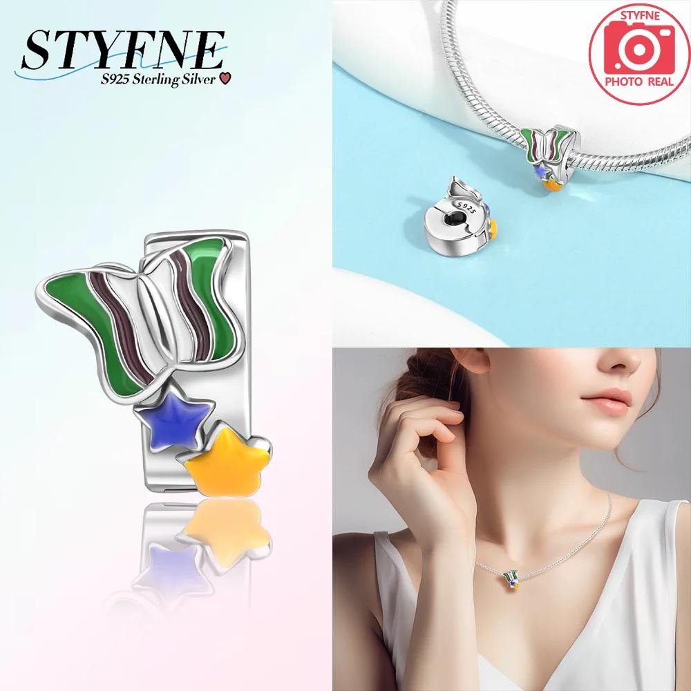 Изысканный цвет Стрекоза Отпечаток лапы Чешуя дракона Клипса Шарм Разделитель Медная бусина Подходит для оригинального ожерелья браслета DIY Подарок Женщинам