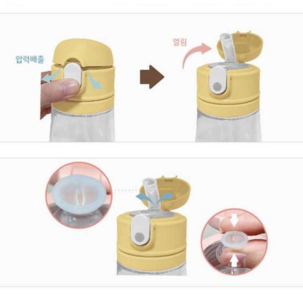 Tapuco Teddy Bear Friends Ожерелье из тритана Двусторонняя соломенная чашка 360 мл, Желтый, 1 шт.