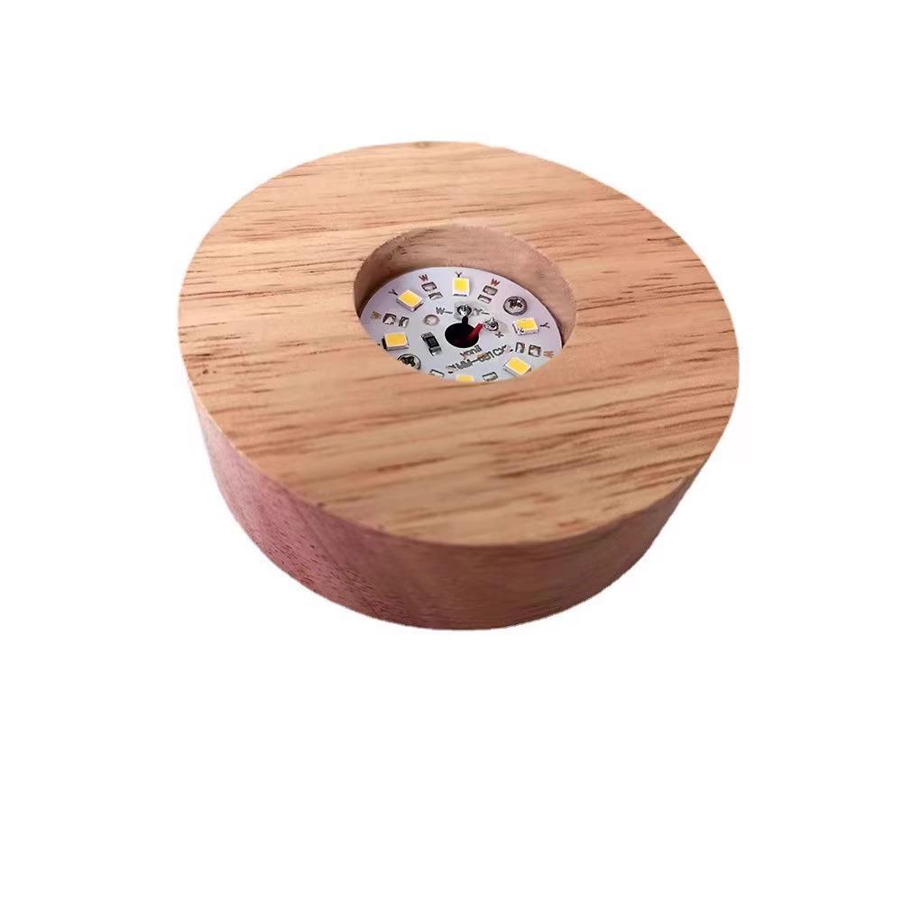 Роскошная деревянная подставка с подсветкой для винных бокалов и коктейлей