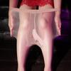 Мужские колготки Sissy с кармашком, подвернутые, прозрачные, маслянистые, блестящие, чулки-носки, чехол для пениса, нижнее белье, леггинсы, прозрачное искушение