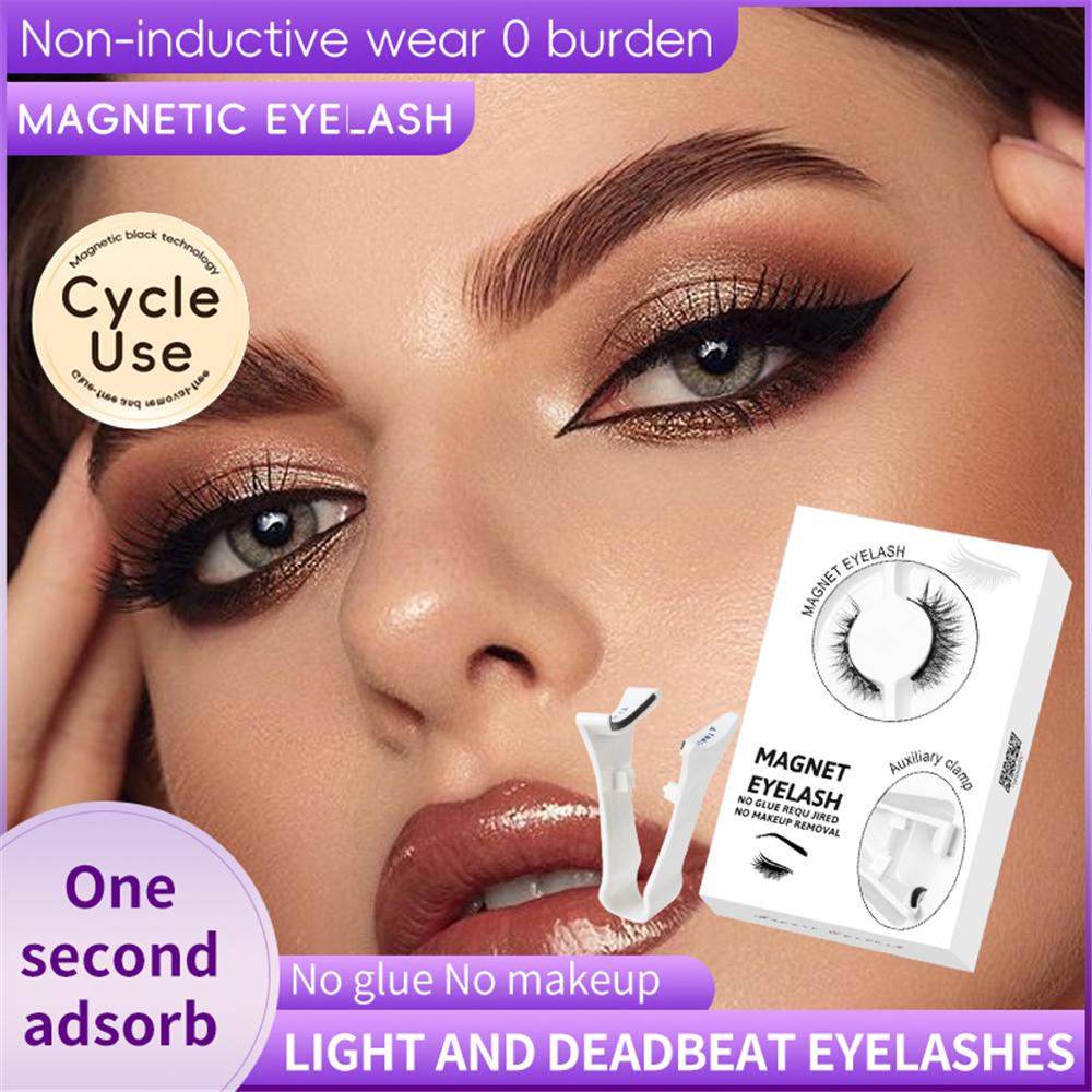Reusable Magnetic Eyelashes with Applicator No Glue Needed DIY Lash Extensions