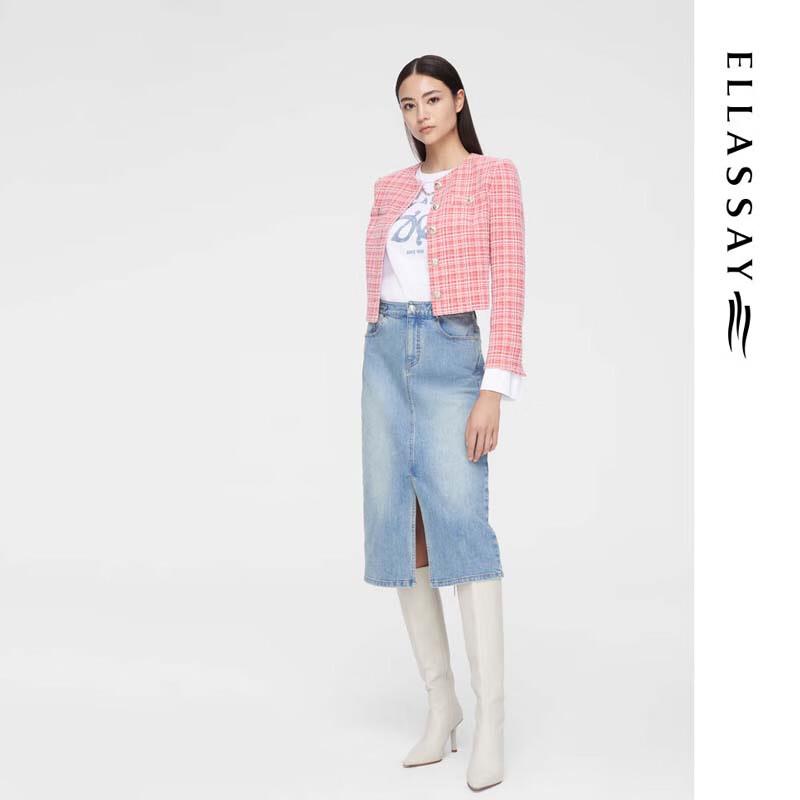 ELLASSAY Изысканная короткая куртка с комбинированными манжетами