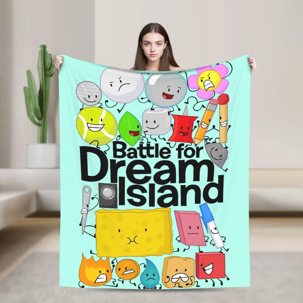 Cute Fan BFDI Animated Blankets Wool Funny Warm Throw Blanket for Chair Covering Sofa Autumn/Winter