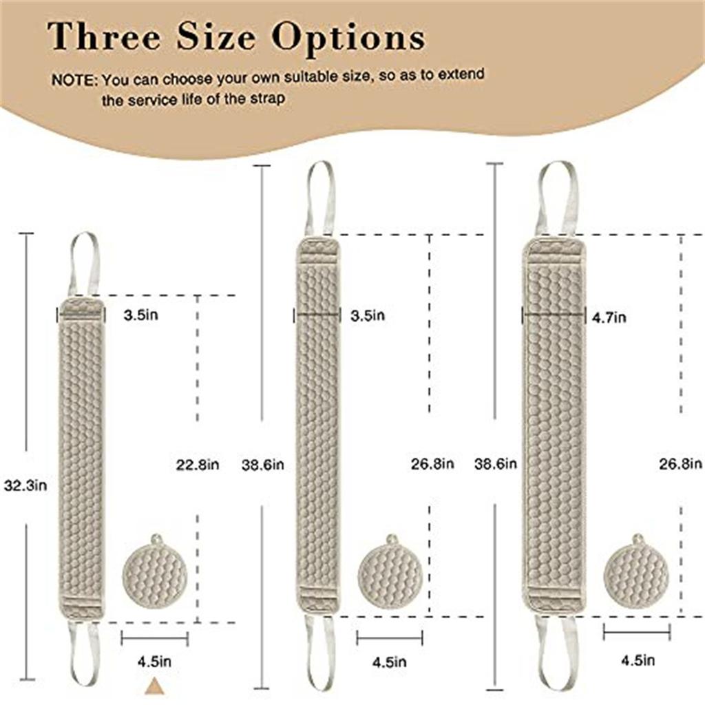 Отшелушивающий S-скруббер для спины и набор отшелушивающих губок для душа, ванны S-скруббер для душа для женщин, S-скруббер Luffa для глубокой очистки и расслабления вашего тела