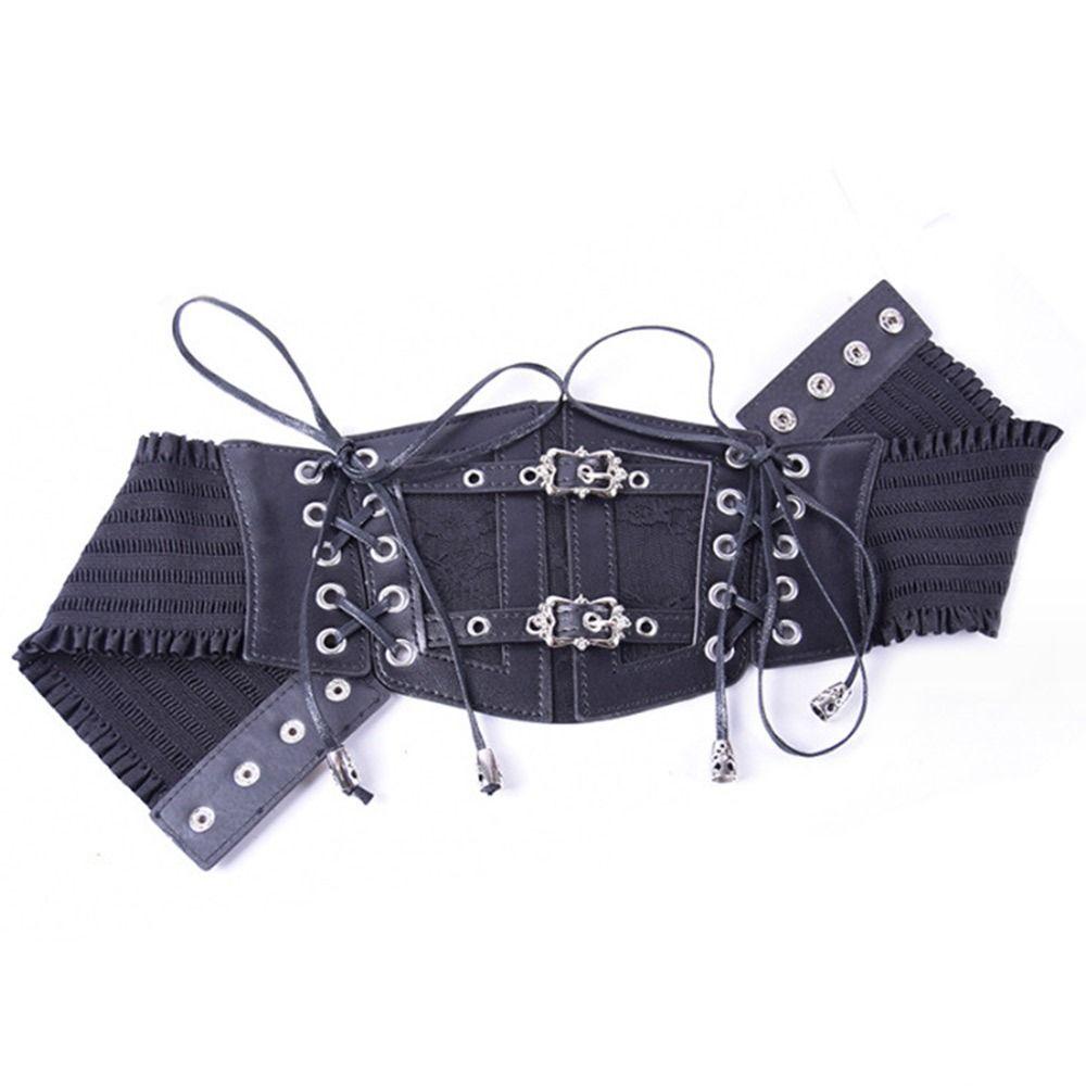 Lace Elastic Girdle Belts Tie Rope Tie Straps Wide Belts Elastic Corset Band On Shirt Dress