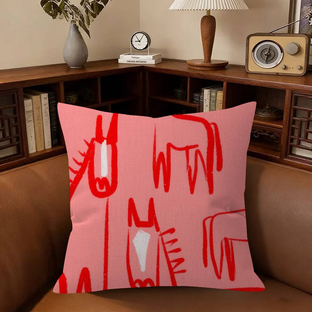 Modern Simple Geometric Light Luxury Horse Pillowcase Toon Gift Cushion Cover Bedroom Home Sofa Chair Seat Decor Pillow Case