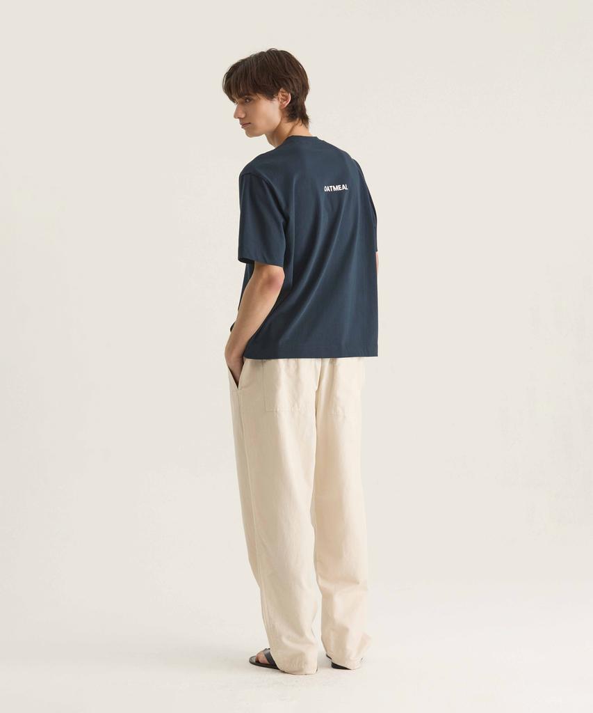 Oteumilkape Брюки из смесового льна, окрашенные готовыми, Easy Pants - Овсяный
