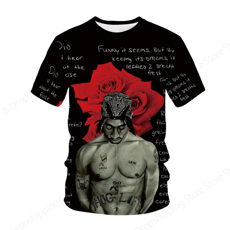 Новая мужская женская футболка рэпера Тупака 2Pac с 3D-принтом, модная летняя повседневная футболка с коротким рукавом, женские топы, футболки, альбом