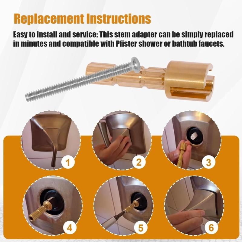 Универсальные клапаны Адаптер удлинителя штока Прочный металлический удлинитель ручки душа 970~0770 Замена для использования с устройствами