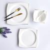 Ceramic Square Plates and Bowl Set Dinner Set Plates and Dishes Bone Porcelain Tableware Phnom Penh Cutlery Kitchen Accessories