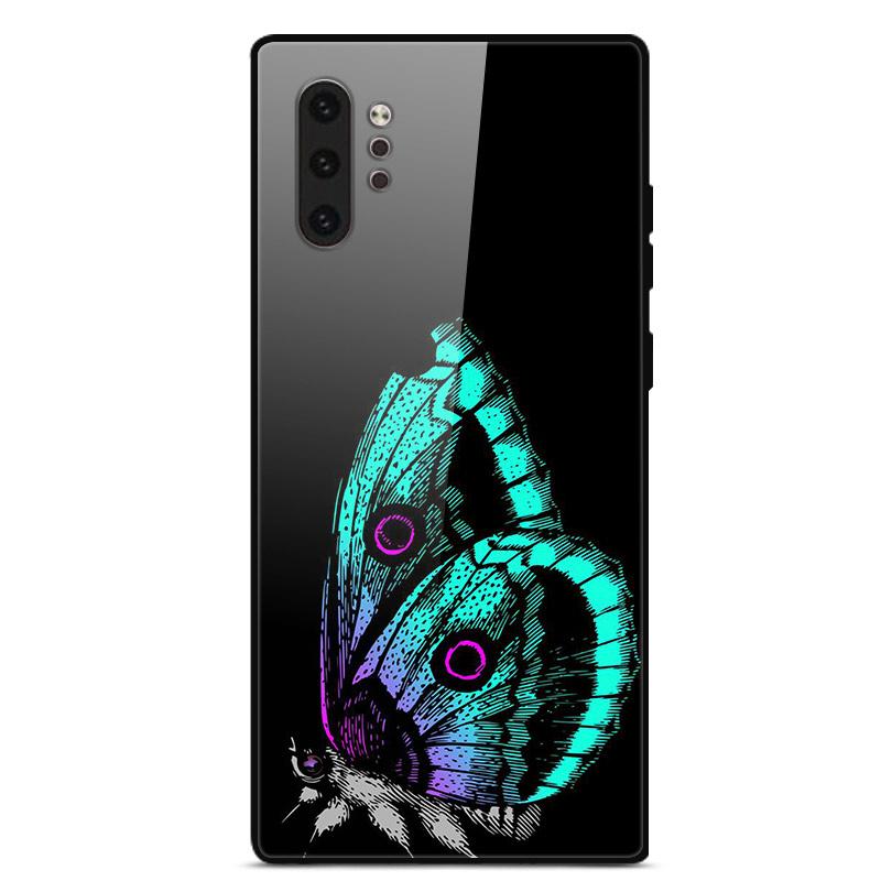 Phone Case For Samsung Galaxy Note 10 Plus Coque Tempered Glass Hard Back Cover For Samsung Note 10 Case Note10+ Funda Bumper